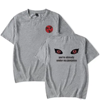 WEJNXIN Naujų Pardavimo Karšto Anime Trumpas Rankovės Marškinėliai Naruto Genjutsu Akis Spausdinimo Animacinių filmų Topai Tees Harajuku Camisetas Hombre