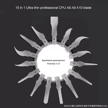 WL Tikslumo 15 ašmenys Profesionalus remontas CPU A8 A9 A10-Ultra plonas peilis peilis 