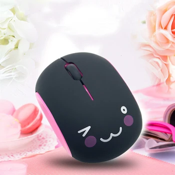 Įkraunamas Belaidis Silent Mouse Ergonomiškas Optinė USB Kompiuterio Mause Rausvos spalvos, Mielas Mielas ir Tylus PC Office Pelėms Mergaitė Vaikai