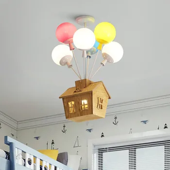 Šiuolaikinių LED Vaikų liustra apšvietimo Naujovė Spalvinga balionai, priedai veltiniams, vilna lempa vaiko miegamasis įrenginiai Šiaurės kabo žibintai