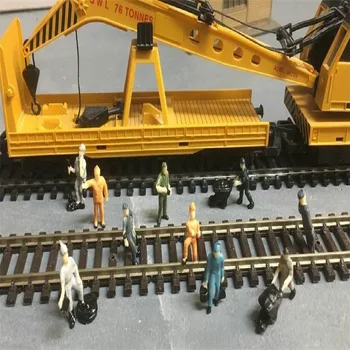1:87 HO masto geležinkelio modelį dažyti darbuotojas 2.2 cm su kopėčiomis ir įrankis geros kokybės
