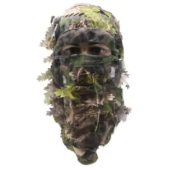 1 Vnt Maskuojanti Veido Kaukė 3D Stereo Lapas Turkija Medžioklės Kaukę, Kepurę Balaclava Visą Miško CS