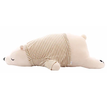 1pc 35-110CM Kawaii Padažu Polar Bear Pliušinis Lėlės Kūdikio Minkšti Kimštiniai Nešiojami Miega Lokys Pagalvę Gyvūnų Pliušinis Žaislas Vaikams Dovanos