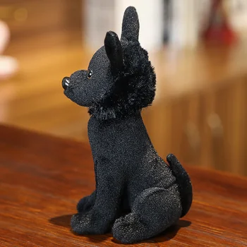 1pc naujas 22cm mielas Šuo Lėlės, Pliušiniai iškamša lėlės šuniukas juodas šuo Lėlės Minkštas Pliušinis žaislas dovana kūdikio žaislas, namų ūkio produktai