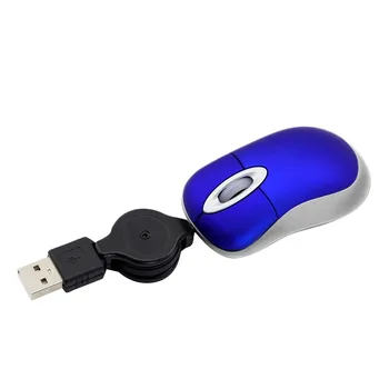 2.4 GHz Mini Vaikams mielas Žaidimų Laidinio Mause Ištraukiama Line 2 Mygtukai, USB Pelės, Nešiojamų ergonomiškas pelės KOMPIUTERIO, Nešiojamojo kompiuterio Darbalaukį