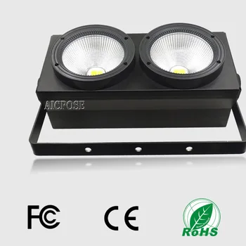 2 akis 2x100w COB LED DMX Etapo Poveikį Blinder Šviesos Cool ir Warm White DJ 200W Auditoriją žibintai Disco Scenos Apšvietimas