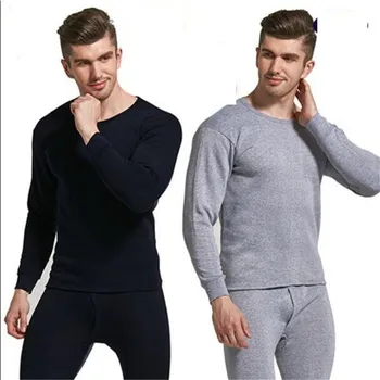 2019 Žiemą ilgai johns storio vyrų šilumos apatiniai komplektai marškinėliai+kelnės vyriškos palikti šiltą ir šaltą žiemą vyras