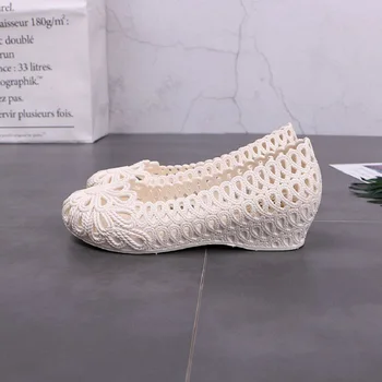 2020 Nauji plastikiniai sandalai moterims tuščiaviduriai iš slydimo pleištai želė sandalai vaikščiojimo batai paplūdimio sandalai didelis dydis 41 4h81