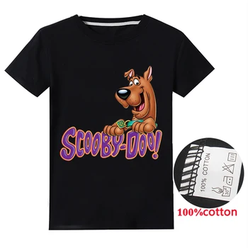 2020 Naujos Scooby Doo Animacinių Filmų Marškinėliai Vaikams, Kūdikių Berniukų Drabužiai Juokinga Spausdinti Vaikai Vatos Pagaliukai Merginos Tshirts Haine Pentru Copii