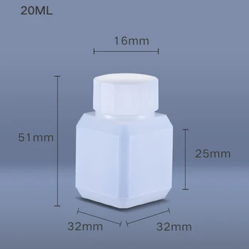 20ml Mini Plastikinis Butelis su dangteliu Tuščias Kosmetikos Konteinerių Maisto Klasės Aikštėje Daugkartiniai Buteliai 20PCS/daug