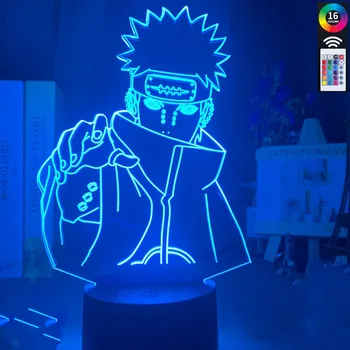 3D lempos Naruto Nagato Pav Vaikai Naktį Šviesos diodų (Led Spalva Keičiasi Vaiko Miegamasis naktinė lempa Gimtadienio Dovana, Stalo Lempa