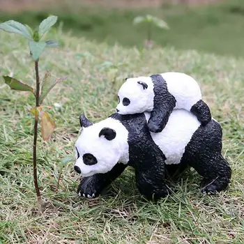 3inch Modeliavimas Panda Ir Kūdikių Miškų, Laukinių Gyvūnų Modelio Laukinis Gyvenimas Statulėlės PVC Žaislas Gyvūnų Duomenys 50071 Dovana Vaikams