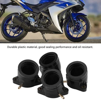 4Pcs Motociklo Juodo Plastiko Karbiuratorių, Kolektorius Įsiurbimo Adapteris Bendras Įkrovos YAMAHA XJ1100 XS1100 XS1100L
