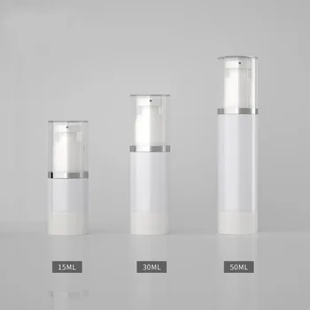 50pcs/daug Korėja 15ml 30ml 50ml beoriu butelis visas baltas dulkių siurblys buteliuką losjono buteliukas naudojamas Kosmetikos Containe