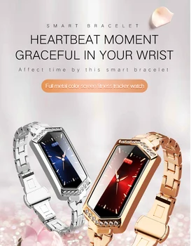 696 B78 Smart Watch Moterų 2019 Vandeniui Širdies ritmo Monitoringo Pedometer Bluetooth 