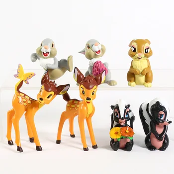 7pcs/set Bambi Elnias PVC Paveikslas Modelis, Žaislai, Lėlės, Vaikų Žaislai Klasės Žaislai, Kalėdų Dovanos