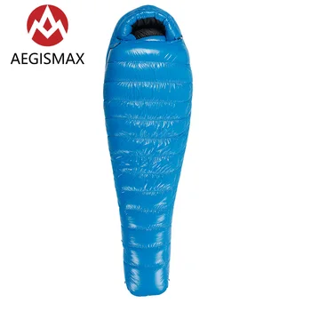 AEGISMAX D miegmaišį 90% Baltųjų Ančių Pūkais Mumija Kempingo miegmaišis Šaltą Žiemą Ultralight Pertvara Dizaino Kempingas Sujungimas