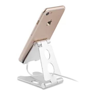 Aliuminio Reguliuojamas Telefono Turėtojas neslidus Mobiliojo Telefono Stovas Stalo Dock for iPhone, iPad, Samsung Tablet Išmaniojo telefono Turėtojas