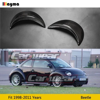 Anglies pluošto priekinis žibintas padengti vokų VW Beetle 1.8 2.0 1998 - 2011 vabalas apdaila stiklo Pluošto priekinis žibintas antakių lipdukas