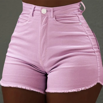 Aukštos Juosmens Seksualių Moterų Šortai Vasarą 2020 Streetwear Atsitiktinis Slim Fit Push Up Bodycon Moterų Šortai Pantalones Cortos Mujer