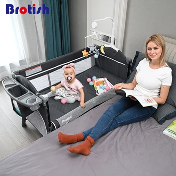 Brotish Lovelę sujungimas didelių lova nuimamas bb multi-funkcija nešiojamas sulankstomas naujagimiui lovos, lova lova, lopšys