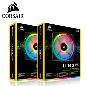 Corsair LL Serijos LL120 LL140 RGB Dual Šviesos Linijos RGB LED PWM Vieno Fan Pack 3 Fan Pack su Apšvietimo Mazgas Pro