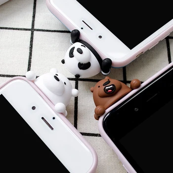 Cute little panda silikoninis telefono dėklas Apima, 