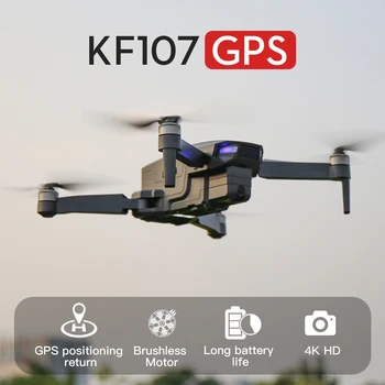 GPS Drone KF107 su 4K HD Dual Camera 25Mins 1,5 KM Ilgio Atstumą 5G Wifi FPV Brushless Quadcopter Drone Profesinės VS SG906