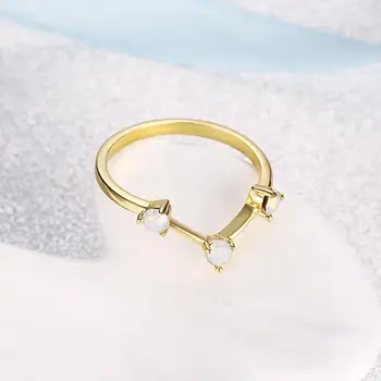 INALIS Geometrinis Romantiška Žiedai Moterims Turas Opalas Žiedas Imitacija, paauksuoti Šalies Moterų Mados Juvelyrikos Nemokamas Pristatymas