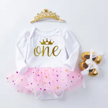 Išgalvotas, Vaikams, Suknelės Mergaičių Gimimo diena Dress Up Kid Kostiumas Baby Girl Drabužiai Vaikams 1st Birthday Party Dress Krikštynų Suknelė