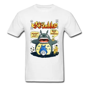 Juokinga Dizaino Anime T Shirts Studentų, Medvilnės Pavasario Vasaros Tees Vyrų Mados Komiksų Marškinėlius Totoro PC Žaidimas Viršūnės T-Shirt