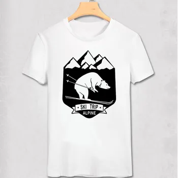 Kalnai yra pašaukimas T Shirt Mens Moteriški Slidinėjimo Snowboard Marškinėlius Slidinėjimas T Shirt Cool Dizainas, medvilniniai marškinėliai, viršutiniai drabužiai