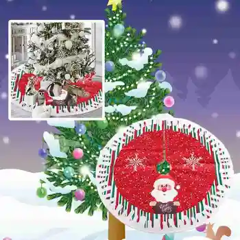 Kalėdų Eglutė Sijonas Medžio Koja Kilimų neaustinio Audinio Kilimėlis Po Medžiu, Papuošalai Namuose Naujųjų Metų Kalėdinė Dekoracija