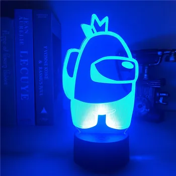 Karšto Draugų Žaidimą iš Mūsų, 3D Naktį Šviesos Darbalaukio Lempa Stalo Dekoro LED Jutiklis Šviesos Atmosferą, Naktiniai Nakties Lempos Kūdikių Dovanų Žaislas