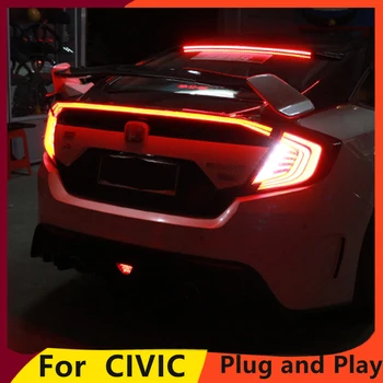KOWELL Automobilių Stiliaus HONDA CIVIC X 10 UŽPAKALINIAI Žibintai LED Uodegos Šviesos diodų (LED Galinis Žibintas DRL+Stabdžių Magistraliniai LENGVŲJŲ Automobilių Priedai