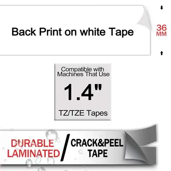 Labelife Vidurio-261 36mm vidurio etiketės juostos suderinama Brother p-touch spausdintuvai TZ261 Brolis label maker PT Labeler tz261 vidurio 261