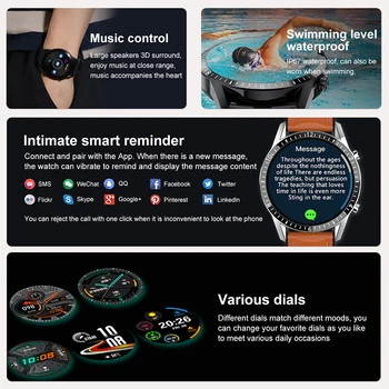 LIGE 2020 Naujas Smart Watch Vyrai Visiškai Jutiklinį Ekraną Sporto Fitneso Žiūrėti IP68 Vandeniui Bluetooth 