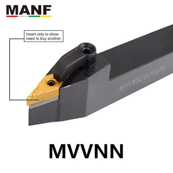 MANF 20mm MVVNN-1616K16 CNC Tekinimo stakles tekinimo plokštelė Cutter Išorės Tekinimo Įrankiai Turėtojas Metalo Pjovimo Įrankių laikiklius, tekinimo įrankis