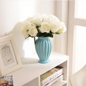 Modernus Minimalistinis Europoje Stiliaus Keraminių Gėlių Vazos, Papuošalai, Pratybos Gėlių Balta Vaza Vestuvių Namų Puošybai Keraminės Vazos