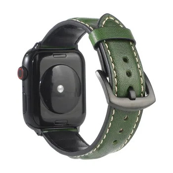 Natūralios Odos Dirželis Žiūrėti Apple Watch Band 5 6 SE 42mm 38mm 44mm 40mm Riešo Apyrankę, Diržą iWatch Serijos 6 5 4 3 2 1