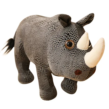 Naujas 1PC 28cm/35cm/45cm Seksualus, Gražus, Modeliavimo Rhino Pliušinis Žaislas, Minkšti Kimštiniai Gyvūnų Lėlės Vaikams Žaislas Peluche Rhino Lėlės Kalėdų Dovanos