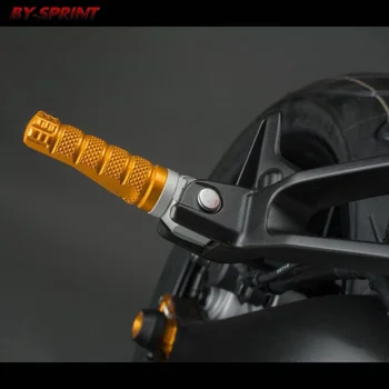 Naujas Motociklo Priedai CNC Aliuminio Galinės Kojos Vinys Keleivių Kojoms pedalas, Skirtas Yamaha MT07 MT 07 Lazerio Logotipą, MT-07