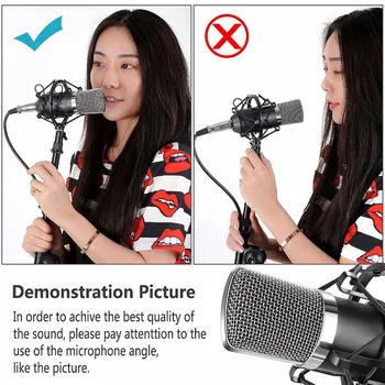 Neewer NW-700 Profesionalus Studija Transliavimas ir Įrašymas Kondensatoriaus Mikrofonas, Įskaitant: Mikrofonas + Shock Mount + Kabelis
