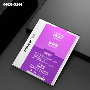 NOHON BM45 BM46 BN43 BM47 BM22 BM35 BM36 BM3E BN40 Baterija Xiaomi Redmi Pastaba 2 3 4 4X 4A 5A 5Plus Mi 6 5X Replacment Bateria
