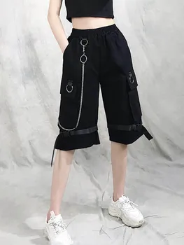 Platus kojų Krovinių ziajać aukšto juosmens hip-hop street poilsiu moterų sweatpants korėjos stiliaus plius dydis 2020 