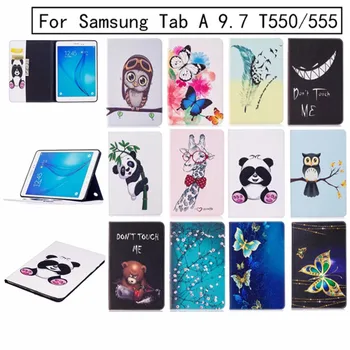 Prabanga Case for Samsung Galaxy Tab 9.7 T550 T555 P550 P555 Piniginės Stovėti 
