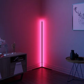 RGB LED Grindų Lempos, Modernus Dimeris Šilta balta Šviesa, Nuotolinio Valdymo Stovi Lempa Biuro Tyrimas kambarį Palėpėje Miegamasis
