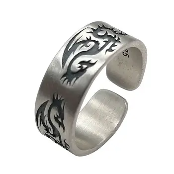 S925 sidabro šviesą Tailando sidabro, matinės sidabro žiedas didmeninė Xiangyun grūdų tagliatelle žiedas