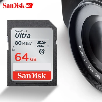 SanDisk Ultra 128GB 80MB/s, Class 10, SD SDHC SDXC Atminties Kortelę į SD kortelę 16GB 32GB 64GB Fotoaparato Parama europos sąjungos Oficialusis Patikra