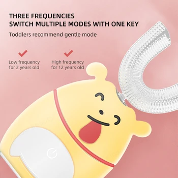 Smart U Elektrinis Dantų Šepetėlis Vaikams 360 Laipsnių Ultragarsinis Automatinio Teethbrush Animacinį Modelį, Vaikai, Sonic Silicio Dantų Šepetukas